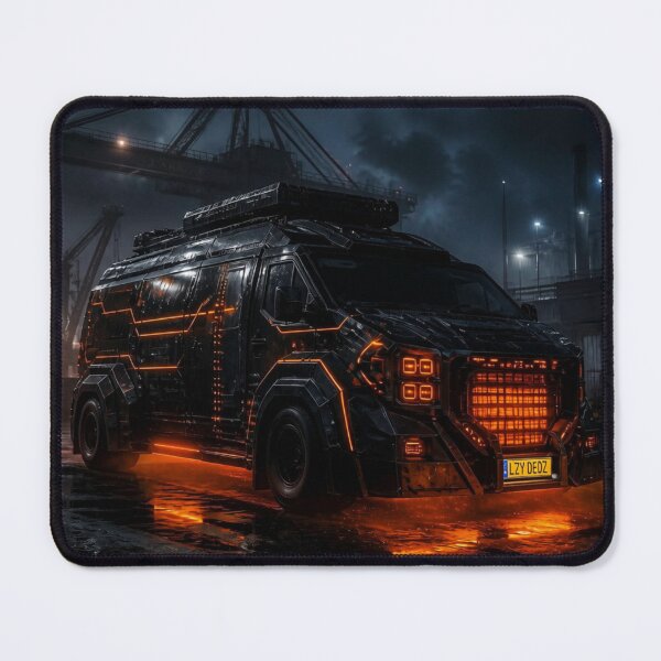 Item preview, Cyberpunk Tactical Heavy Amber Mech Van designed and sold by LazyDayzCo.