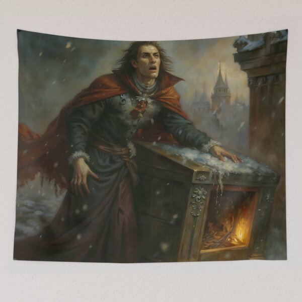 Item preview, Gothic Vampire Winter Awakening Christmas Art Painting designed and sold by DarkHolyQueen.