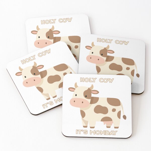 Item preview, Holy Cow It's Monday | Funny Cow Pun designed and sold by PrintyRelatable.