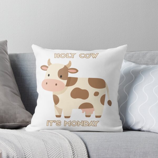 Item preview, Holy Cow It's Monday | Funny Cow Pun designed and sold by PrintyRelatable.