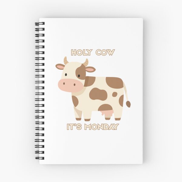 Item preview, Holy Cow It's Monday | Funny Cow Pun designed and sold by PrintyRelatable.