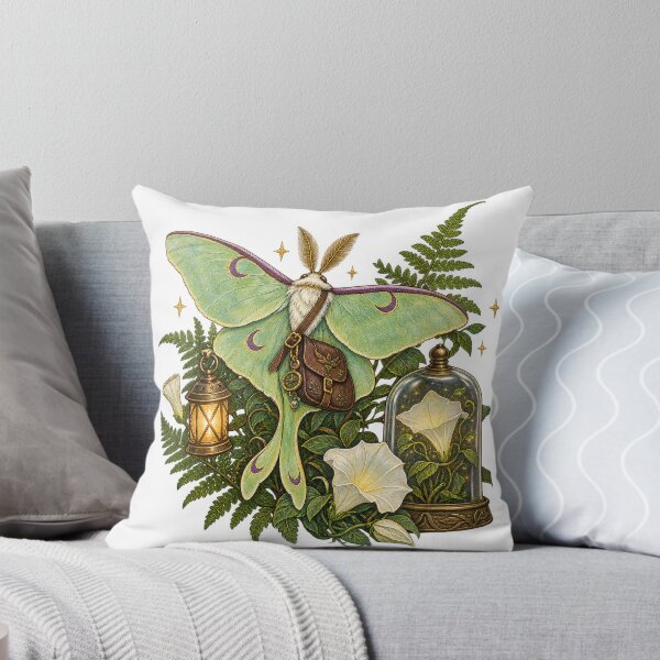 Item preview,  Luna Moth Moonflower Night Garden Botanist designed and sold by TheRandomHuman.