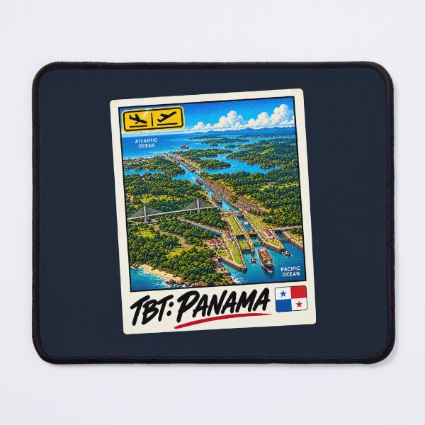 Item preview, TBT Panama Canal Aerial View Atlantic Pacific Vintage Travel Postcard designed and sold by ByJeffro.