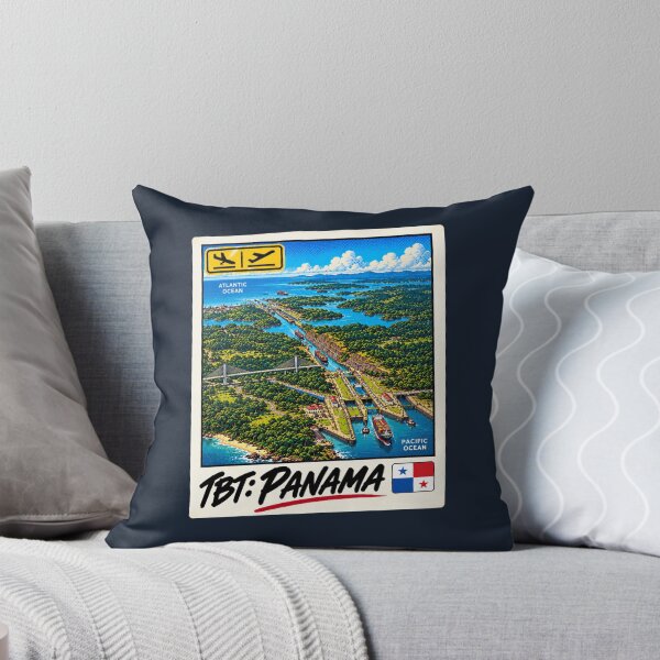 Item preview, TBT Panama Canal Aerial View Atlantic Pacific Vintage Travel Postcard designed and sold by ByJeffro.