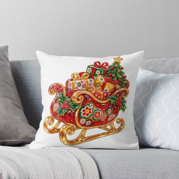 Item preview, Christmas Sleigh Gifts Millefiori Glass Art designed and sold by TeNovaStudio.