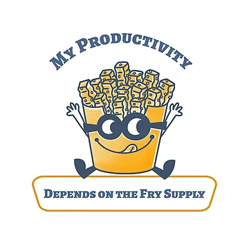 Imagen de la obra My Productivity Depends on the Fry Supply French Fries lover T-shirt de RKDesignVault
