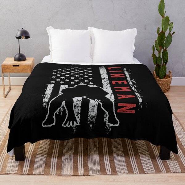 Item preview, American football Offensive Player lineman Us Flag His/her designed and sold by Hns Trending.