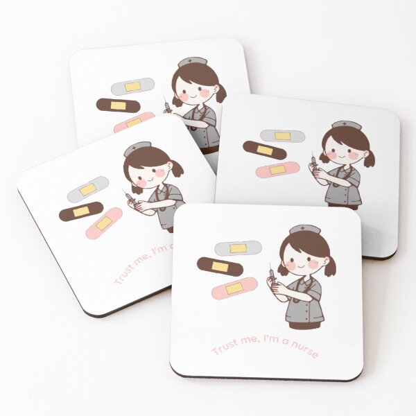 Item preview, Trust me, I'm a nurse - Cute kawaii design with syringe and bandages designed and sold by Almendra-92.
