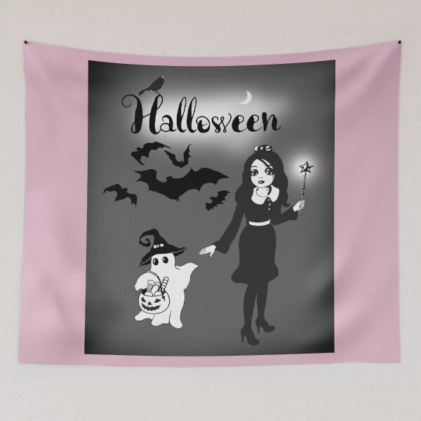 Item preview, Spooky Halloween Night Fairy Doll, Cute Boo Ghost Art designed and sold by cremedecolor.