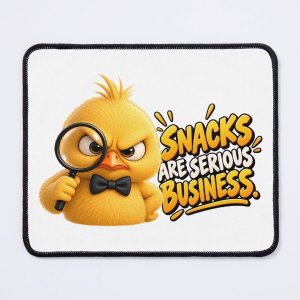 Item preview, Snacks Are Serious Business – Funny Grumpy Chick designed and sold by bauschberts.
