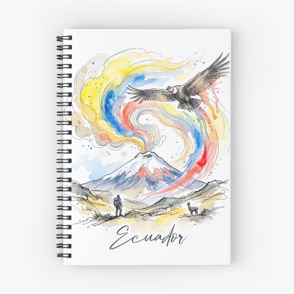 Item preview, Ecuador Andean Art with Condor and Volcano designed and sold by EdwinkOne.