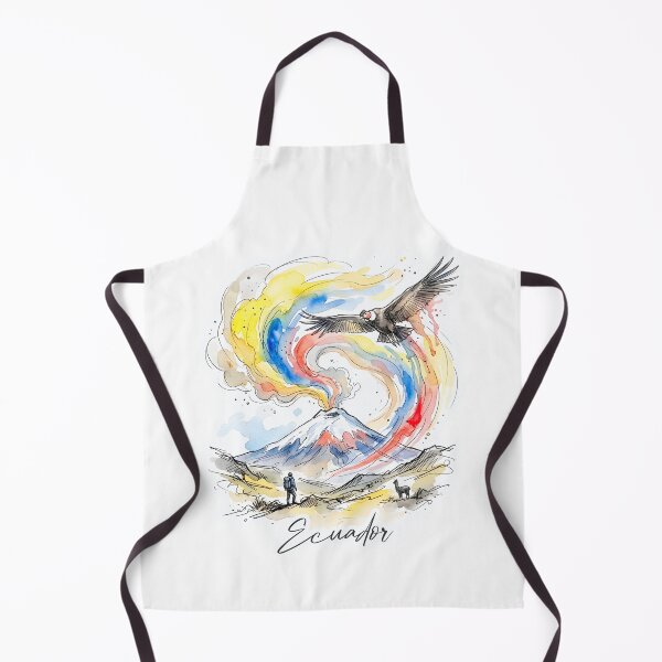 Item preview, Ecuador Andean Art with Condor and Volcano designed and sold by EdwinkOne.