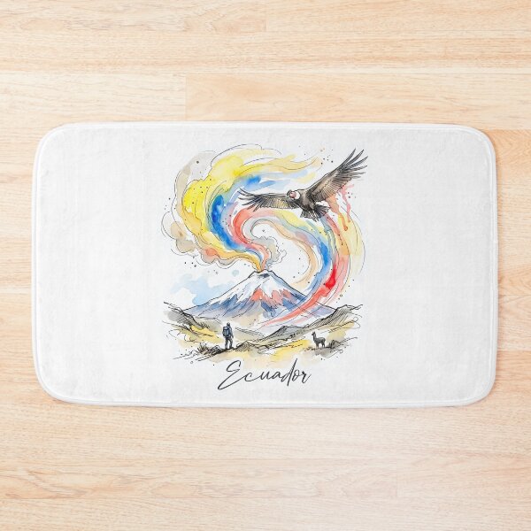 Item preview, Ecuador Andean Art with Condor and Volcano designed and sold by EdwinkOne.