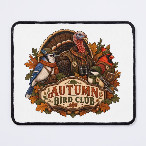 Item preview, Autumn Bird Club - Vintage Fall Birdwatching Crew designed and sold by Neurospicy Trolls.