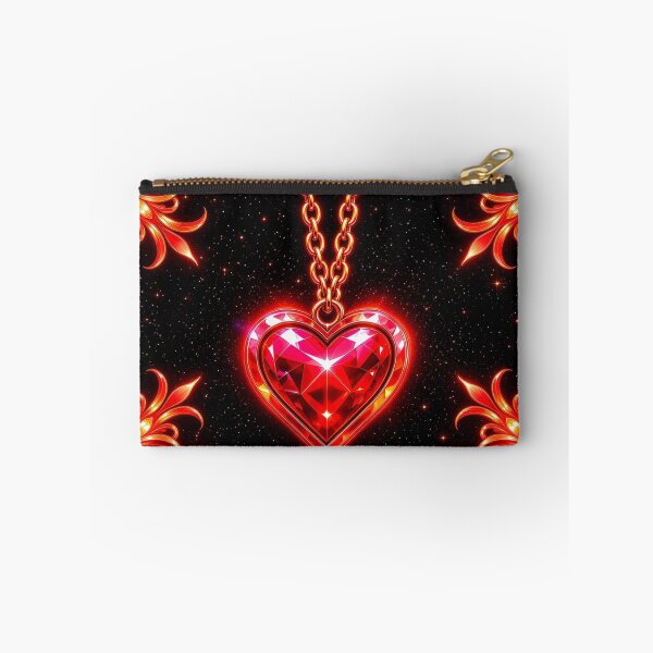Item preview, Neon Cyber Cosmic Heart - Psychedelic Prismatic Ruby Talisman designed and sold by Breezes-of-Ida.