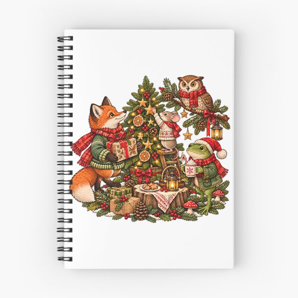 Item preview, Woodland Friends Christmas Tree Party - Cozy Forest Christmas designed and sold by Neurospicy Trolls.
