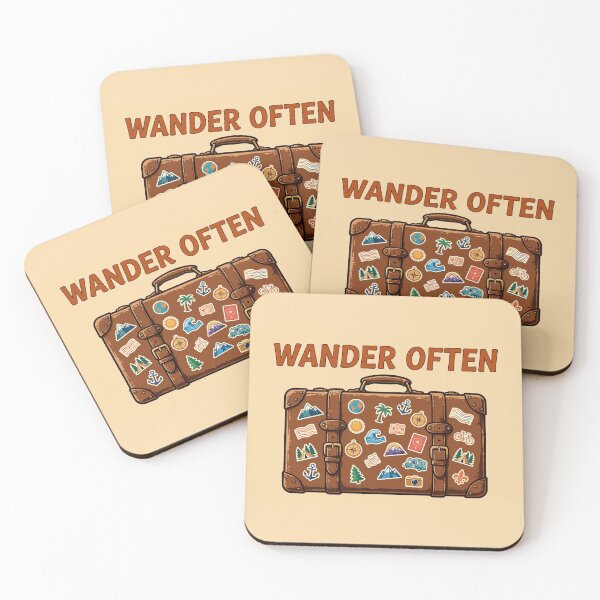Item preview, Wander Often — Vintage Suitcase Travel designed and sold by Joshua-Travels.