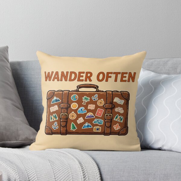 Item preview, Wander Often — Vintage Suitcase Travel designed and sold by Joshua-Travels.