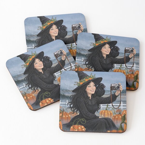 Item preview, Black witch and crow - Selfie with Crow designed and sold by DibujandoPorfa.