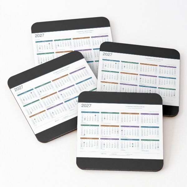 Item preview, Copy of 2027 Classroom Calendar – Color-Coded Year at a Glance designed and sold by dhmnee.