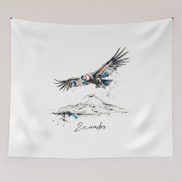 Item preview, Ecuador Colorful Bird Flying Over the Andes designed and sold by EdwinkOne.