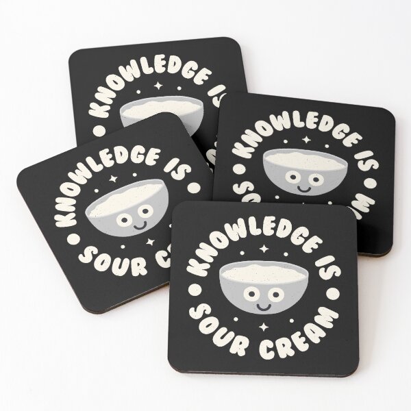 Item preview, Knowledge Is Sour Cream - Funny Dairy Condiment Dip Pun designed and sold by TomThornton.