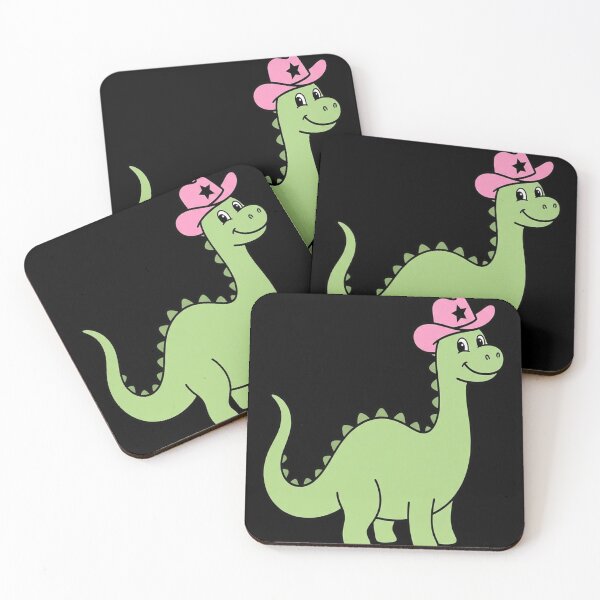 Item preview, Pink Cowboy Hat Dinosaur Brontosaurus designed and sold by sidleytetip.