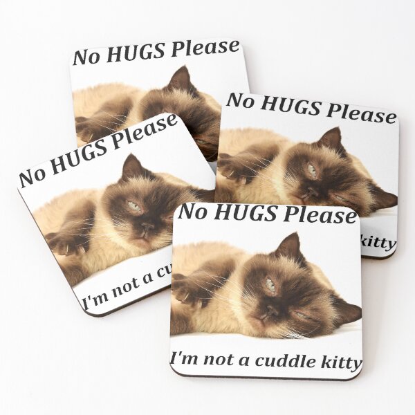 Item preview, No Hugs Cat designed and sold by Paw-rora.