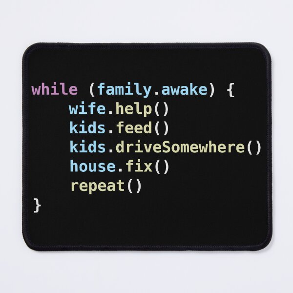 Item preview, Dad Who Codes: while (family.awake) Programmer Shirt designed and sold by CalmWorldShop.
