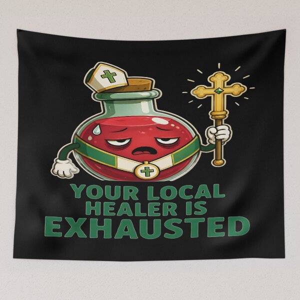 Item preview, Your Local Healer Is Exhausted Funny Dnd Cleric Potion designed and sold by PozivoPlus.