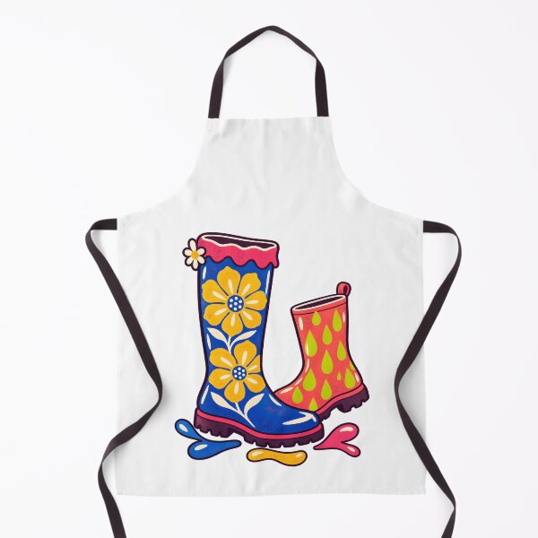 Item preview, Mismatched Maximalist Rain Boots Illustration designed and sold by Philippa Shop.