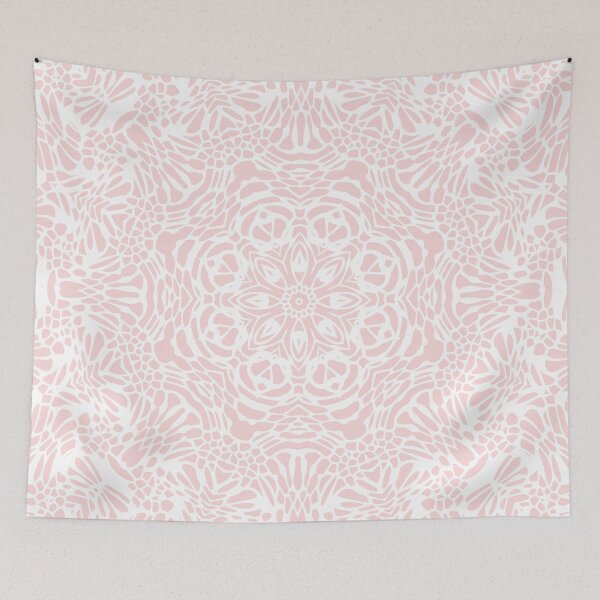 Item preview, Blush Pink and White Mandala designed and sold by Kelly Dietrich Mandala & Fractal Art.