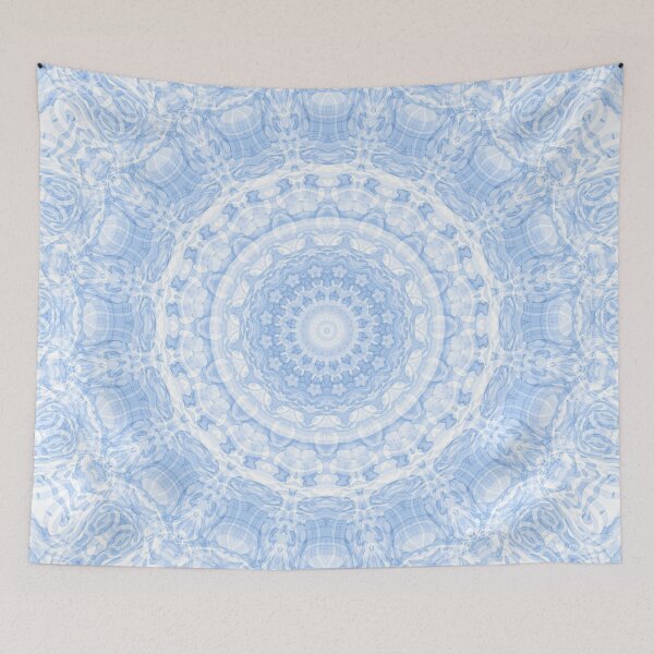 Item preview, Soft Blue Mandala designed and sold by Kelly Dietrich Mandala & Fractal Art.