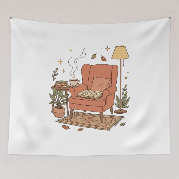 Item preview, Cozy Reading Book with Coffee designed and sold by DariaOltes.