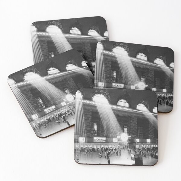 Item preview, Rays of light through the arched windows of Grand Central Train Station, New York vintage black and white photograph vintage fine art wall decor designed and sold by Astrid Arkhangelsky.