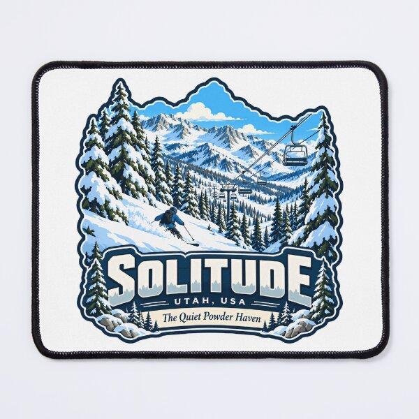 Item preview, Solitude Utah USA The Quiet Powder Haven Skiing Snowboarding Winter Mountain Resort Skier designed and sold by JasonStars123.