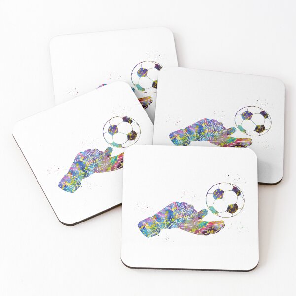 Item preview, Soccer Goalie Glove with Ball Watercolor Art designed and sold by Liededrom..