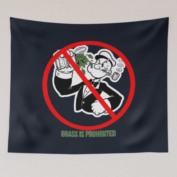 Item preview, Retro Sailor Grass Is Prohibited - Funny 1930s Cartoon designed and sold by SmartPuns.