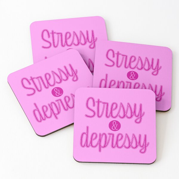 Item preview, Stressy and Depressy - Fuchsia designed and sold by sillyjess.