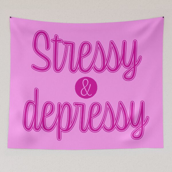 Item preview, Stressy and Depressy - Fuchsia designed and sold by sillyjess.