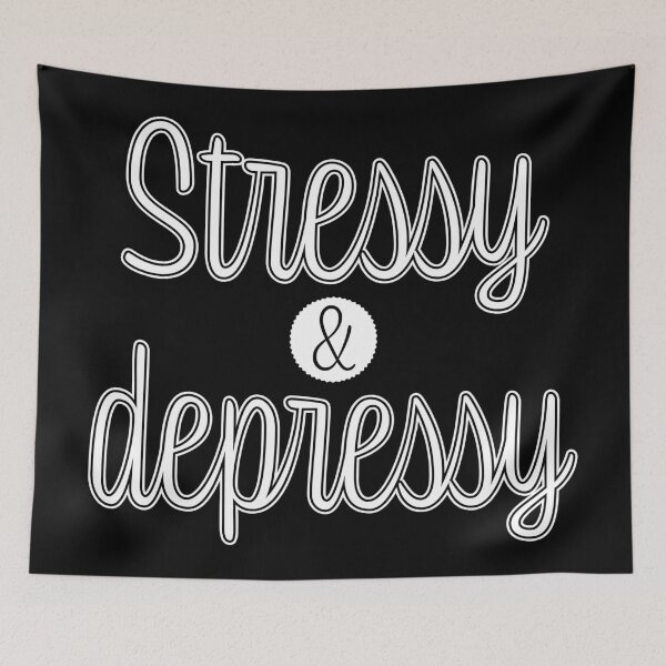 Item preview, Stressy and Depressy - White designed and sold by sillyjess.