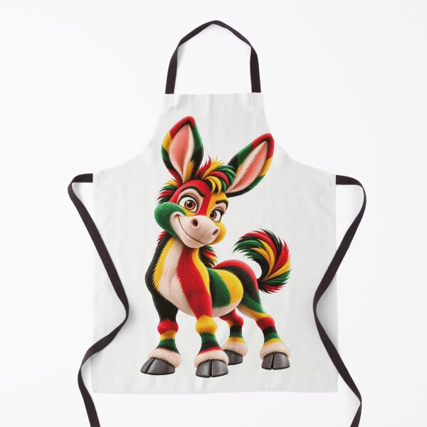 Item preview, Lindo burro rastafari: arte animal colorido en rojo, amarillo, verde y negro. designed and sold by ArtSpark Studio.