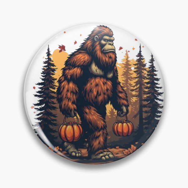 Item preview, Vintage Sasquatch Bigfoot Trick or Treating in Autumn Forest designed and sold by AWADHESH  CHAURASIA.