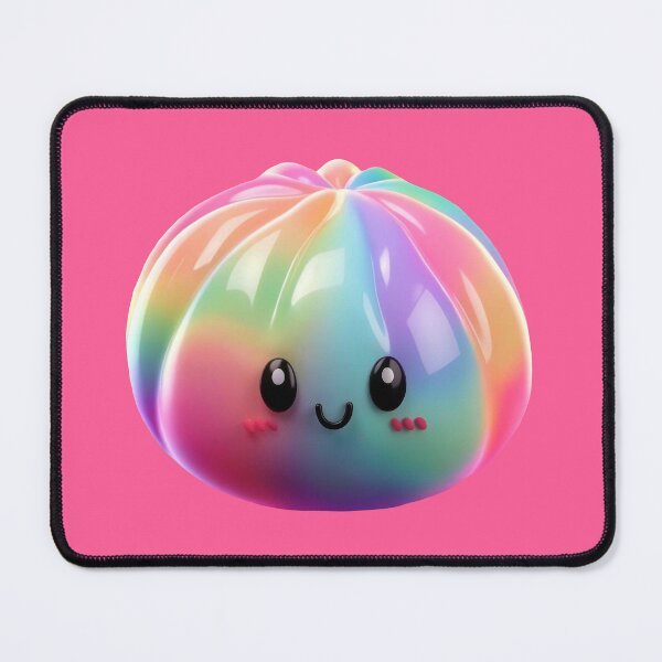 Item preview, Neon Rainbow Squishy Dumpling – Glossy Kawaii Stress Toy designed and sold by EmeraldeaArt.