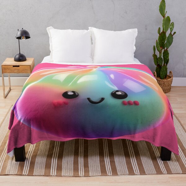 Item preview, Neon Rainbow Squishy Dumpling – Glossy Kawaii Stress Toy designed and sold by EmeraldeaArt.
