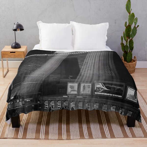 Item preview, After the storm, Sunbeams, Grand Central Station New York City black and white vintage photograph designed and sold by Astrid Arkhangelsky.