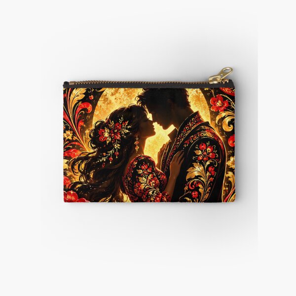 Item preview, Golden Heart – Red and Gold Romantic Folk Art designed and sold by AI-Only Creations.