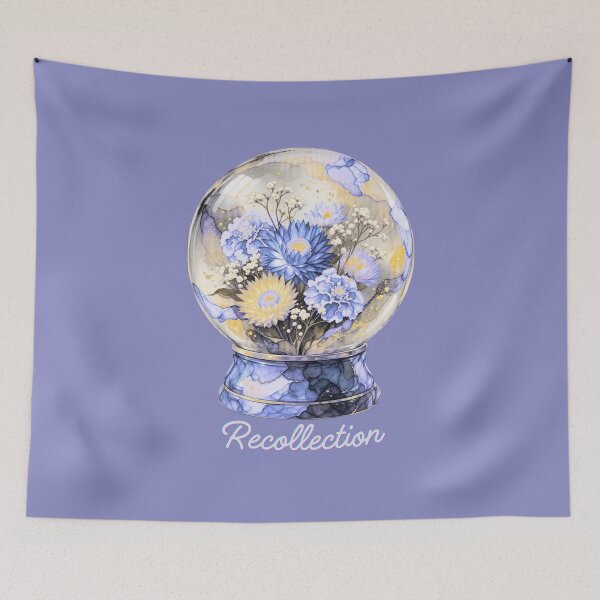 Item preview, Periwinkle Strawflower Snow Globe designed and sold by lifeinspired4u.