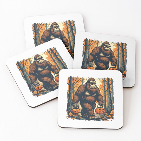 Item preview, Funny Bigfoot Holding Carved Halloween Pumpkin Graphic designed and sold by AWADHESH  CHAURASIA.