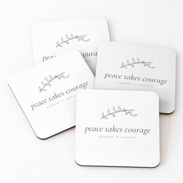 Item preview, Peace Takes Courage Minimal Olive Branch designed and sold by CataRedBubble.